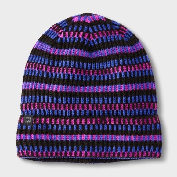 NWT All In Motion Kids' Plaited Striped Cuff Beanie | Purple | One Size - Picture 1 of 1